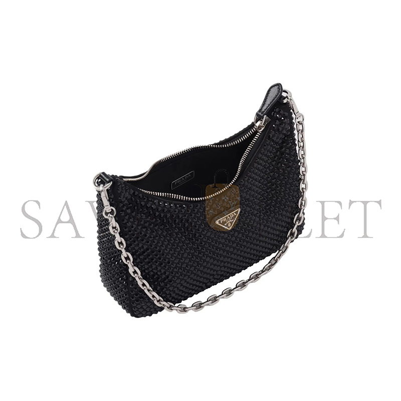 Pra*a re-edition 2005 crystal-embellished shoulder bag 1bh204 (22*12*6cm)